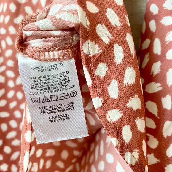 Ann Taylor Terracotta and White Patterned Blouse - Picture 3 of 4